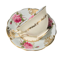 Load image into Gallery viewer, Blue EB Foley Pink Cabbage Roses