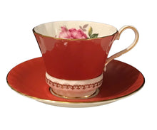 Load image into Gallery viewer, Aynsley Orange With Pink Rose