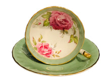 Load image into Gallery viewer, Sage Aynsley Pink Cabbage Roses