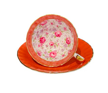 Load image into Gallery viewer, Aynsley Orange With Pink Roses