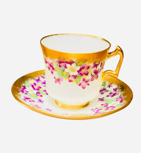 Load image into Gallery viewer, Royal Chelsea Heavy Gold Purple Violets