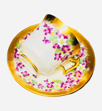 Load image into Gallery viewer, Royal Chelsea Heavy Gold Purple Violets