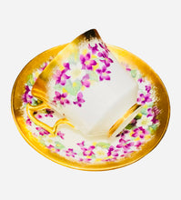 Load image into Gallery viewer, Royal Chelsea Heavy Gold Purple Violets