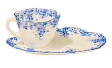 Load image into Gallery viewer, Very Rare Shelley Dainty Blue Snack/Tennis Set