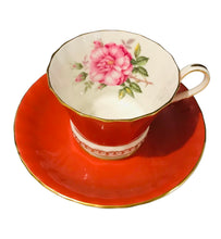 Load image into Gallery viewer, Aynsley Orange With Pink Rose