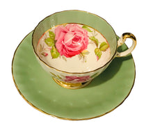 Load image into Gallery viewer, Sage Aynsley Pink Cabbage Roses