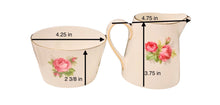 Load image into Gallery viewer, Large Royal Tuscan Roses Creamer & Sugar Bowl