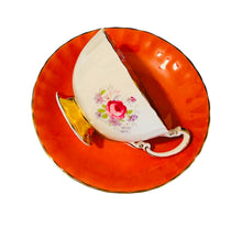 Load image into Gallery viewer, Aynsley Orange With Pink Roses
