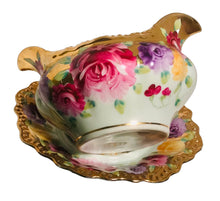 Load image into Gallery viewer, Hand Painted Gravy Boat and Underplate