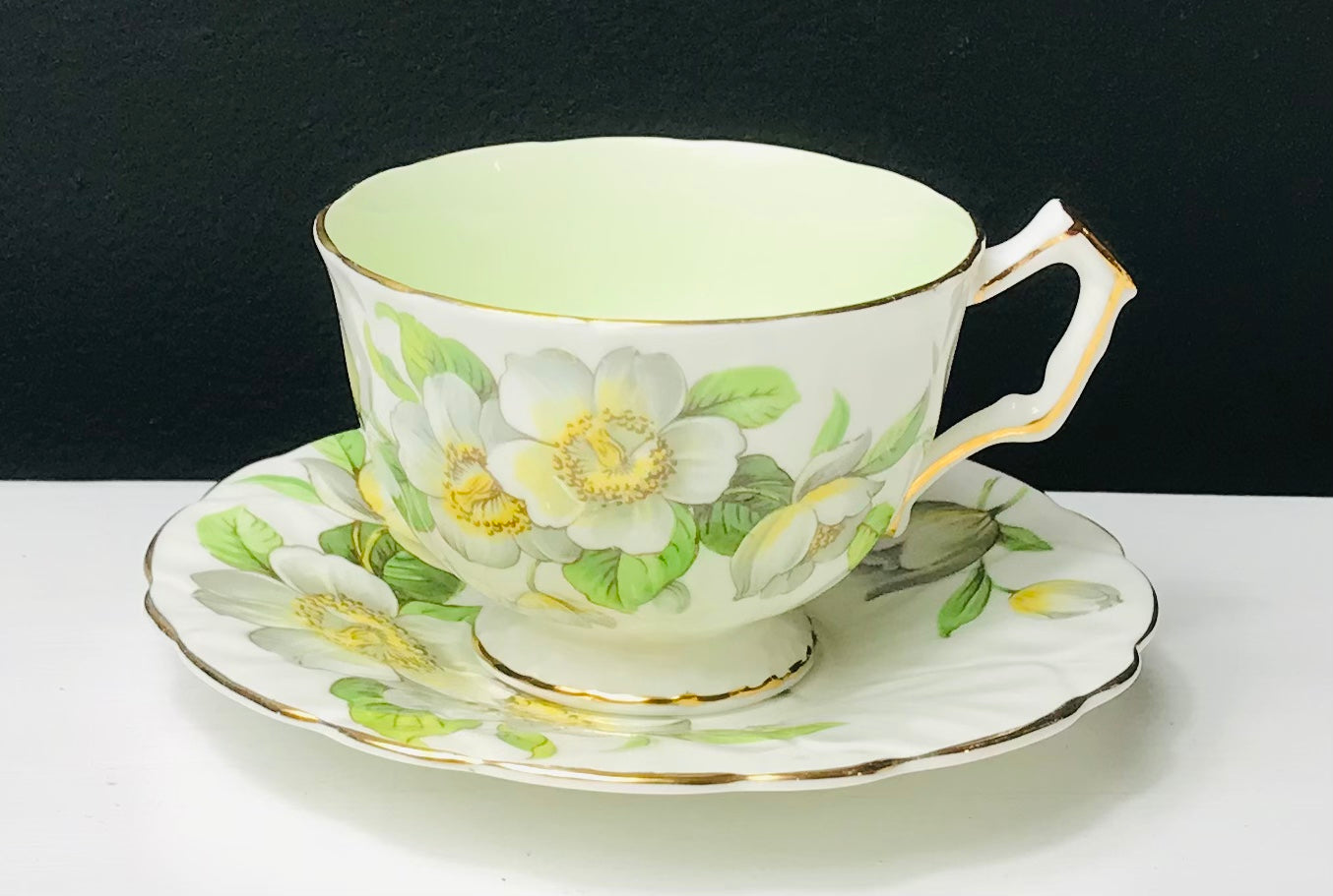 Aynsley 'Cherry Blossom' Tea Cup and Saucer,Aynsley Bone China,Aynsley Tea and Tableware,English Teaware,Teacup and Saucer for newest One