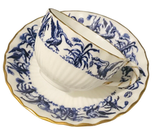 Load image into Gallery viewer, Coalport Blue and White Teacup and Saucer