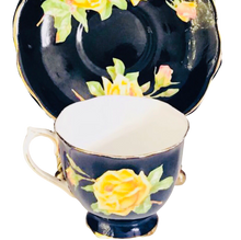 Load image into Gallery viewer, Royal Albert Black English Tea Rose Teacup and Saucer