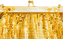Load image into Gallery viewer, Gold Mesh Mother of Pearl Whiting and Davis Purse
