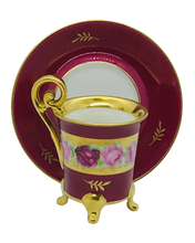 Load image into Gallery viewer, Rose DuBarry Hand Painted Demitasse