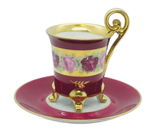 Load image into Gallery viewer, Rose DuBarry Hand Painted Demitasse