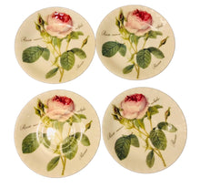 Load image into Gallery viewer, Set of 4 Redouté Rose Demitasse Cups