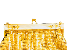 Load image into Gallery viewer, Gold Mesh Mother of Pearl Whiting and Davis Purse