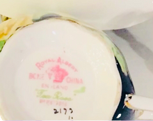 Load image into Gallery viewer, Royal Albert Black English Tea Rose Teacup and Saucer