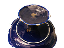 Load image into Gallery viewer, Large JL Menau Echt Kobalt Tiered Plate