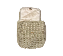 Load image into Gallery viewer, Silver Crochet Bag by Eva Italy