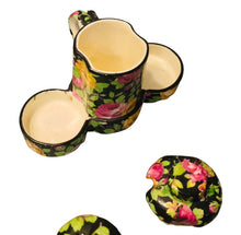 Load image into Gallery viewer, Black Chintz Mini Salt & Pepper Set