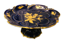 Load image into Gallery viewer, Large JL Menau Echt Kobalt Tiered Plate