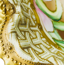 Load image into Gallery viewer, Stunning Nippon Hand Painted Gold Moriage Slip Painted 11 Inch Diameter Orchid Bowl