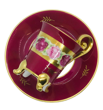 Load image into Gallery viewer, Rose DuBarry Hand Painted Demitasse