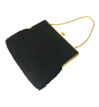 Load image into Gallery viewer, Vintage Black Beaded Evening Bag