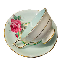 Load image into Gallery viewer, Paragon Green With Pink Cabbage Roses