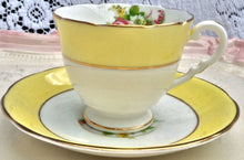 Load image into Gallery viewer, Pretty In Pink-and Yellow-Royal Stafford Teacup and Saucer