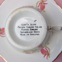 Load image into Gallery viewer, Pretty in Pink-Sutherland China Lady's Slipper PEI Teacup and Saucer