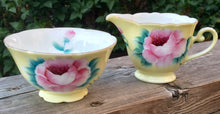 Load image into Gallery viewer, Pretty In Pink-Hand Painted Shafford Creamer and Sugar Bowl Japan