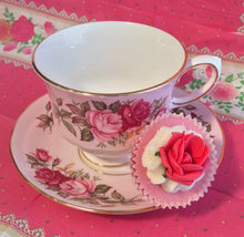 Load image into Gallery viewer, Pretty in Pink-Queen Anne Teacup and Saucer