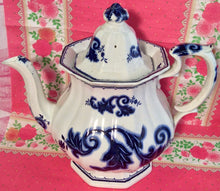 Load image into Gallery viewer, Pretty in Pink-and Blue-Magnificent Francis Morley 1845 Flow Blue Teapot