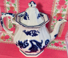 Load image into Gallery viewer, Pretty in Pink-and Blue-Magnificent Francis Morley 1845 Flow Blue Teapot