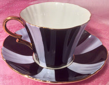 Load image into Gallery viewer, Pretty In Pink-and Black-Royal Standard Harlequin Pedestal Teacup and Saucer