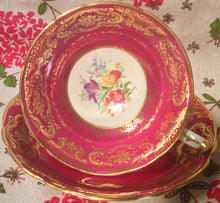 Load image into Gallery viewer, Pretty in Pink-Deep Pink Paragon Pedestal Teacup and Saucer