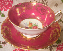 Load image into Gallery viewer, Pretty in Pink-Deep Pink Paragon Pedestal Teacup and Saucer