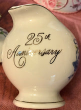Load image into Gallery viewer, Pretty In Pink-Blue Bows Happy 25th Anniversary Creamer and Sugar Bowl Japan