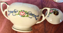 Load image into Gallery viewer, Pretty In Pink-Blue Bows Happy 25th Anniversary Creamer and Sugar Bowl Japan