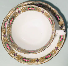 Load image into Gallery viewer, Pretty in Pink-Aynsley Pink and Gold Teacup and Saucer