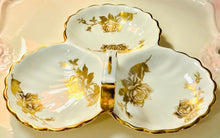 Load image into Gallery viewer, Pretty in Pink-and Gold-Hammersley Rose 3 Part Relish Dish