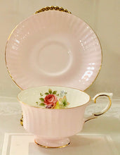 Load image into Gallery viewer, Pretty In Pink-Paragon Pink Ribbed Teacup and Saucer