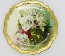 Load image into Gallery viewer, Pretty in Pink:Hand Painted Oscar & Edgar Gutherz Royal Austria 6 Inch Gloire de Dijon Plate