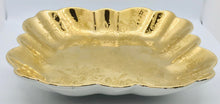 Load image into Gallery viewer, Pretty in Pink-Old Foley James Kent Gold Brocade Scalloped 8 Inch Dish