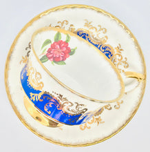 Load image into Gallery viewer, SOLD! Pretty in Pink-And Cobalt-Paragon Royal Warrant Pedestal Teacup and Saucer