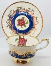 Load image into Gallery viewer, SOLD! Pretty in Pink-And Cobalt-Paragon Royal Warrant Pedestal Teacup and Saucer