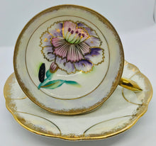 Load image into Gallery viewer, SOLD! Pretty in Pink-Trimont China Japan Hand Painted Pedestal Teacup and Saucer
