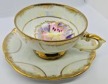 Load image into Gallery viewer, SOLD! Pretty in Pink-Trimont China Japan Hand Painted Pedestal Teacup and Saucer